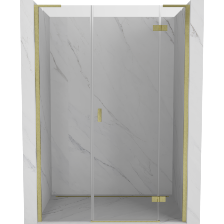 Mexen Mist-H L porte de douche battante droite 160 cm, transparent, or brossé - 8A5L-160-001-55-00-P