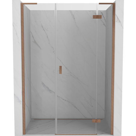 Mexen Mist-H L Duschabtrennung mit Tür rechts 120 cm, transparent, gebürstetes Kupfer - 8A5L-120-001-65-00-P