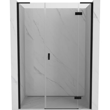 Mexen Mist-H L drzwi prysznicowe uchylne prawe 135 cm, transparent, czarne - 8A5L-135-001-70-00-P