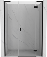Mexen Mist-H L desna preklopna tuš vrata 135 cm, prozirna, crna - 8A5L-135-001-70-00-P