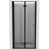 Mexen Mist-F Falttür Dusche Links 75 cm, schwarzer Rahmen, schwarz - 8A6-075-000-70-70-L