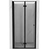 Mexen Mist-F opvouwbare douchedeur links 75 cm, zwart frame, zwart - 8A6-075-000-70-70-L