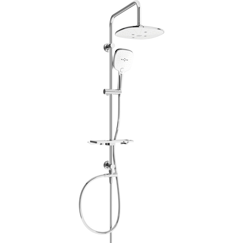 Mexen T17 dušisammas, kroom/valge - 798171793-02