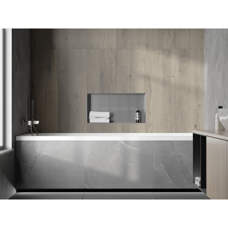 Mexen X-Wall-NR niche plank zonder flens 60 x 30 cm, inox - 1911603010