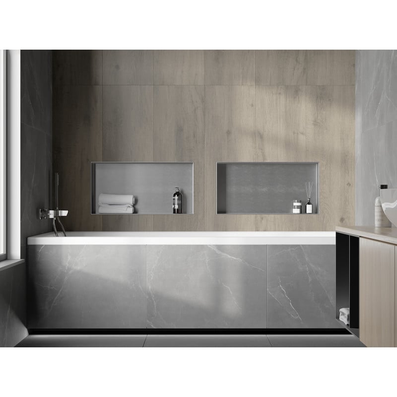 Mexen X-Wall-NR mensola da incasso senza flangia 60 x 30 cm, inox - 1911603010