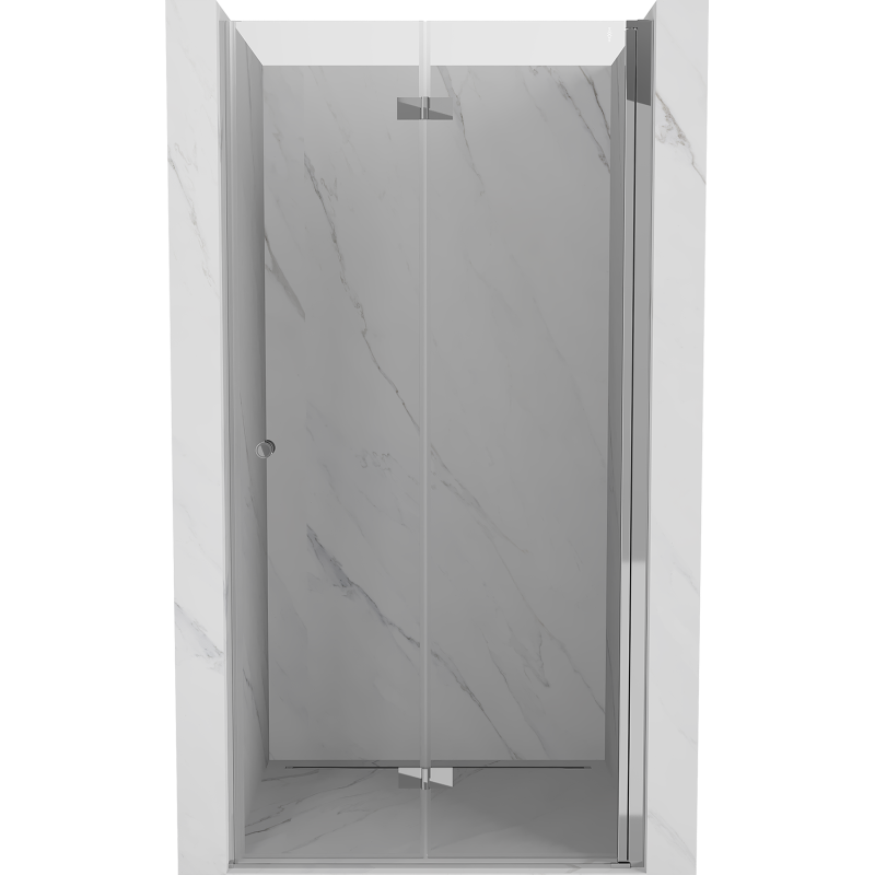 Mexen Mist-F faltbare Duschabtrennung rechts 80 cm, transparent, Chrom - 8A6-080-000-01-00-P