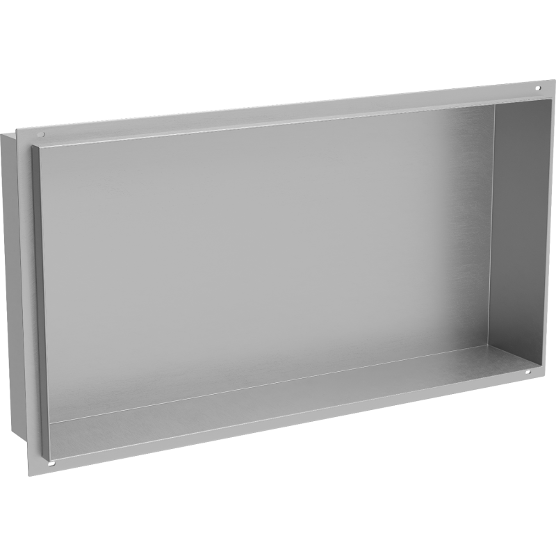 Mexen X-Wall-NR inbyggd hylla utan fläns 60 x 30 cm, inox - 1911603010