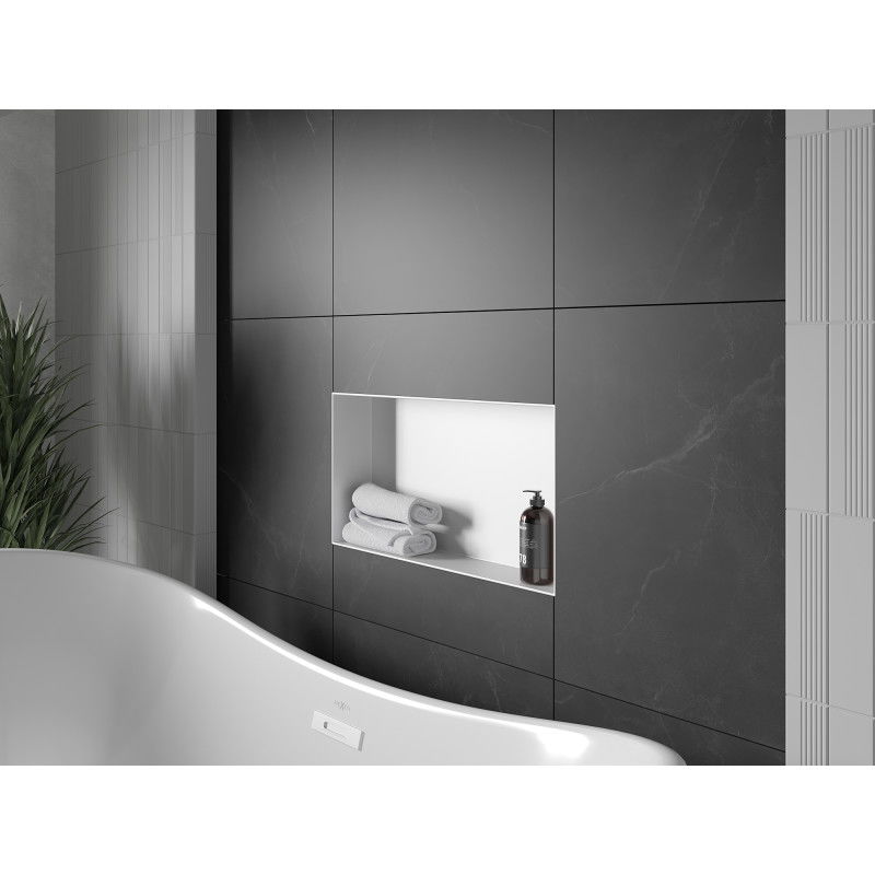 Mexen X-Wall-NR étagère encastrée sans rebord 60 x 30 cm, blanche - 1921603010