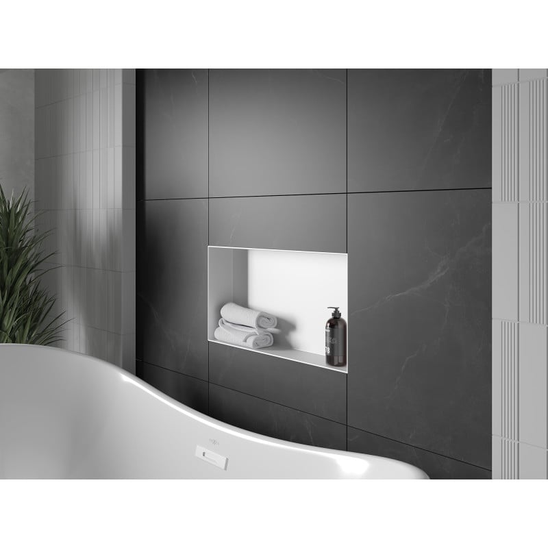 Mexen X-Wall-NR Niche Shelf without Flange 60 x 30 cm, White - 1921603010