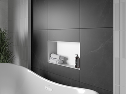 Mexen X-Wall-NR prateleira embutida sem flange 60 x 30 cm, branca - 1921603010