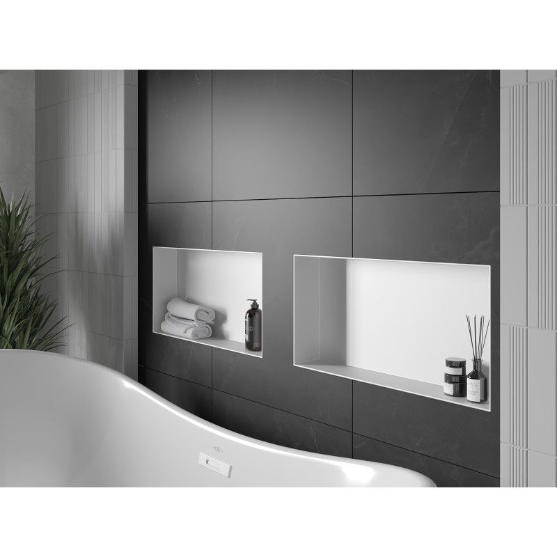 Mexen X-Wall-NR nišas plaukts bez apkakles 60 x 30 cm, balts - 1921603010