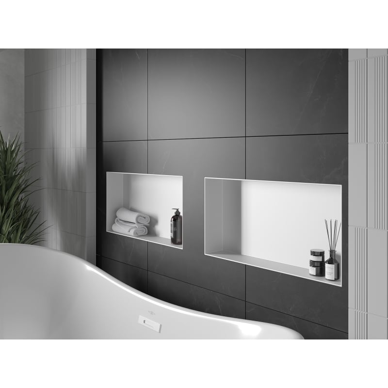 Mexen X-Wall-NR recessed shelf without flange 60 x 30 cm, white - 1921603010