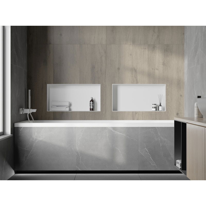 Mexen X-Wall-NR inbouwplank zonder flens 60 x 30 cm, wit - 1921603010