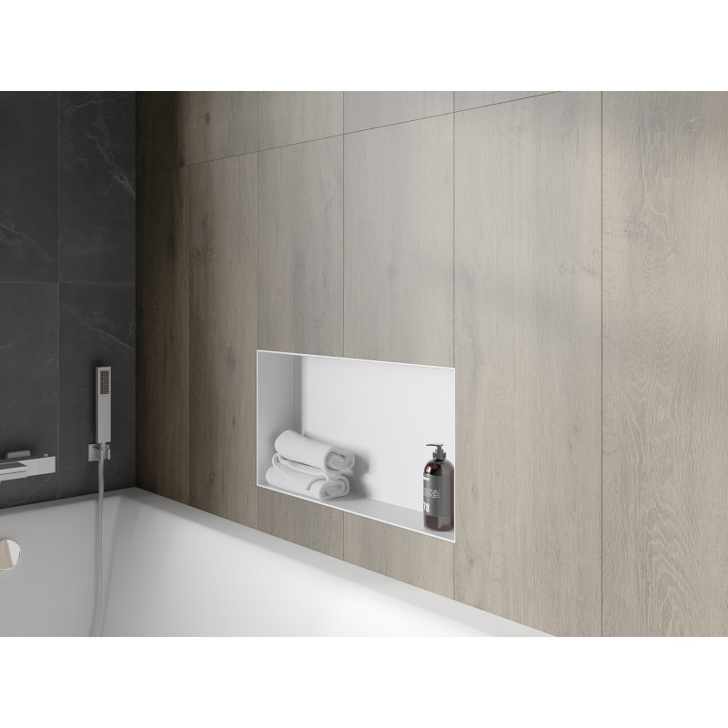 Mexen X-Wall-NR recessed shelf without flange 60 x 30 cm, white - 1921603010