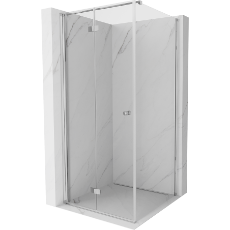 Mexen Mist-F T folding shower cabin left 90 x 90 cm, transparent, chrome - 8A6T-090-090-01-00-L
