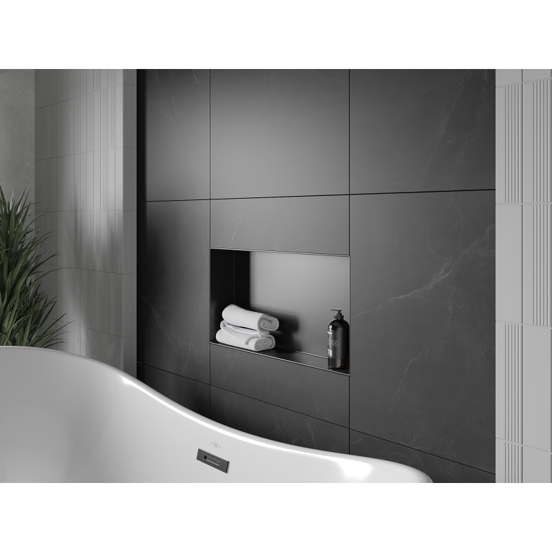 Mexen X-Wall-NR nisvak plank zonder lijst 60 x 30 cm, zwart - 1971603010