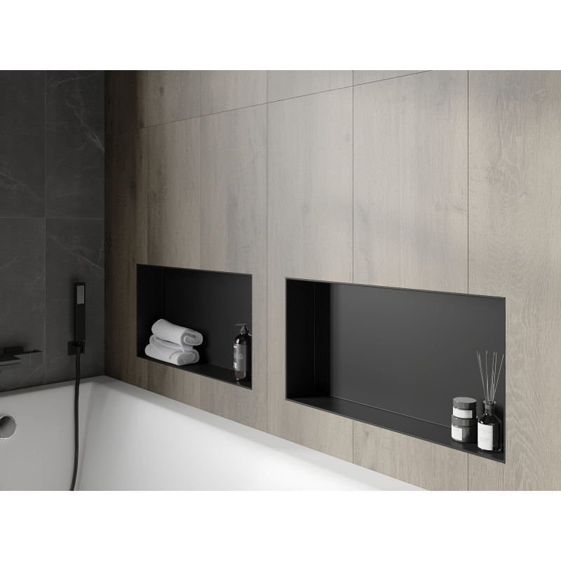 Mexen X-Wall-NR nisvak plank zonder lijst 60 x 30 cm, zwart - 1971603010