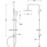 Mexen T17 doucheset, chroom/wit - 798171793-02