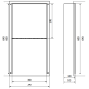 Mexen X-Wall-NR Wandnische ohne Rand mit Ablage 60 x 30 cm, Inox - 1911603010S