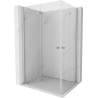 Mexen Mist-F Duo folding shower cabin left 90 x 75 cm, transparent, chrome - 8A6-090L-075P-01-00