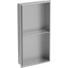 Mexen X-Wall-NR niššita riiul ilma äärise ja riiulita, 60 x 30 cm, inox - 1911603010S