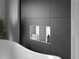 Mexen X-Wall-NR étagère encastrée sans rebord avec étagère 60 x 30 cm, blanc - 1921603010S