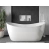 Mexen X-Wall-NR étagère encastrée sans rebord avec étagère 60 x 30 cm, blanc - 1921603010S