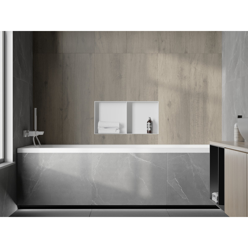 Mexen X-Wall-NR inbouwplank zonder flens met plank 60 x 30 cm, wit - 1921603010S