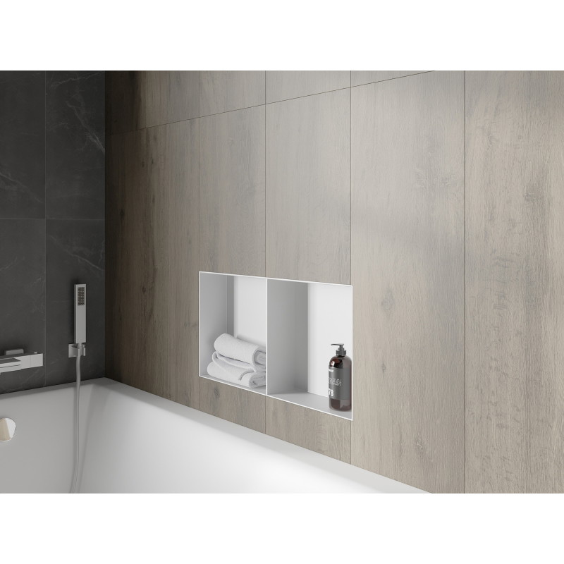 Mexen X-Wall-NR nis planks zonder flens met plank 60 x 30 cm, wit - 1921603010S