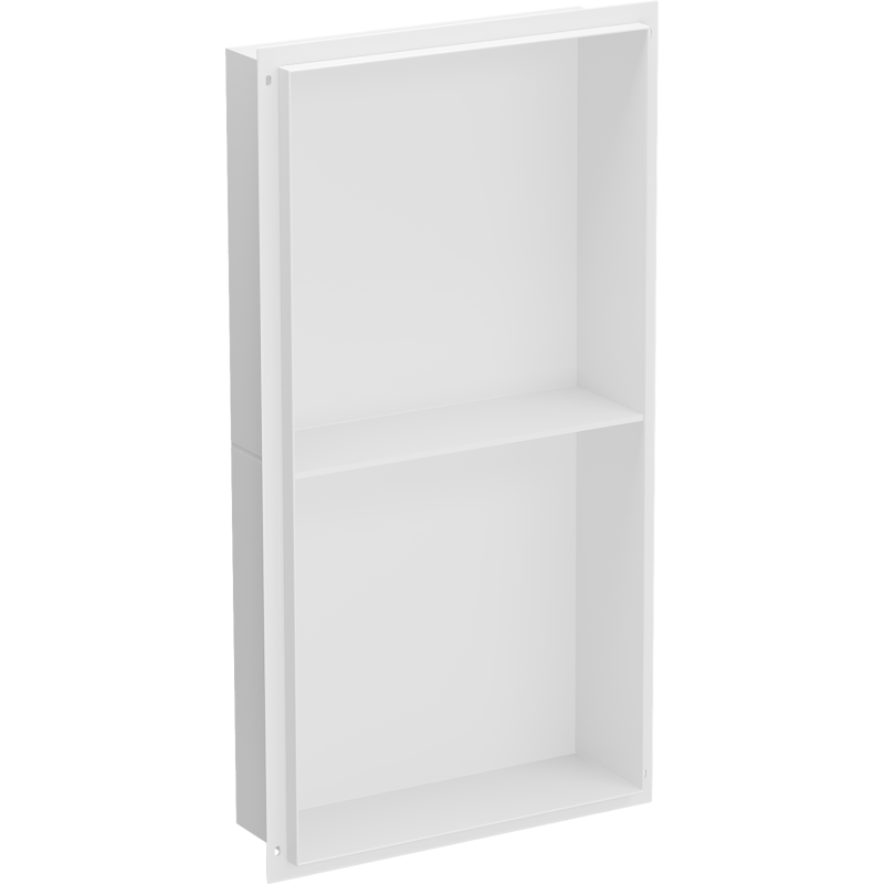 Mexen X-Wall-NR étagère encastrée sans rebord avec étagère 60 x 30 cm, blanc - 1921603010S