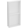 Mexen X-Wall-NR étagère encastrée sans rebord avec étagère 60 x 30 cm, blanc - 1921603010S