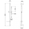 Mexen DF70 verstelbare douche set, wit - 785704582-20