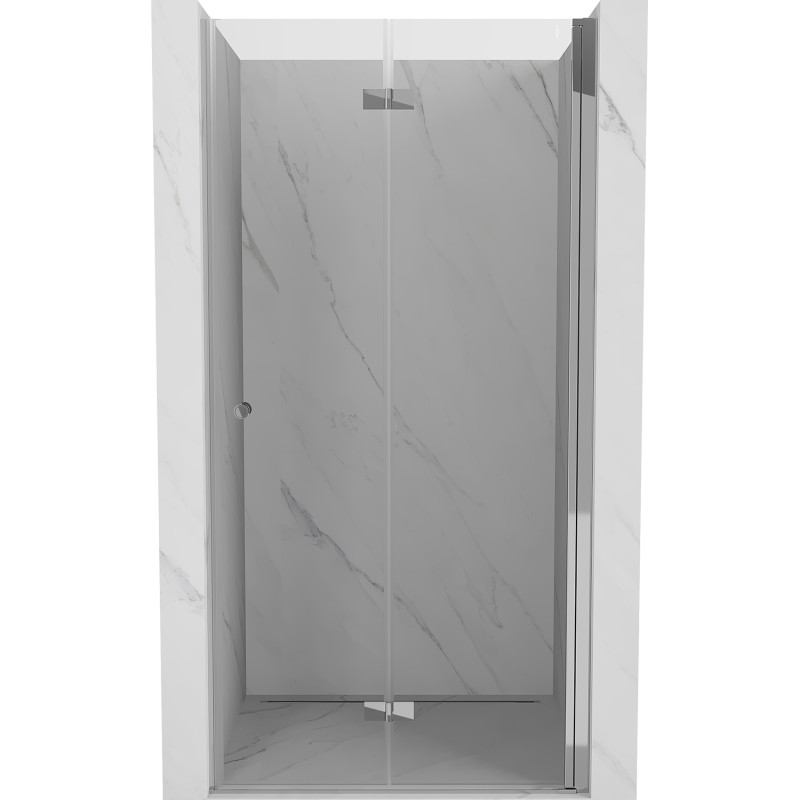Mexen Mist-F kokkupandavad duššuksed, parempoolsed 120 cm, läbipaistev, kroom - 8A6-120-000-01-00-P