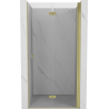 Mexen Mist-F drzwi prysznicowe składane prawe 90 cm, transparent, złote - 8A6-090-000-50-00-P