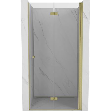 Mexen Mist-F drzwi prysznicowe składane prawe 75 cm, transparent, złote szczotkowane - 8A6-075-000-55-00-P