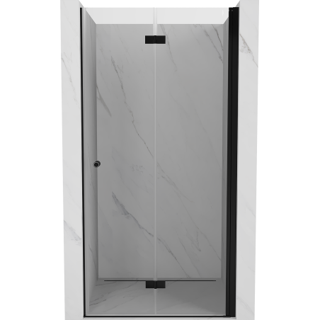 Mexen Mist-F right folding shower door 70 cm, transparent, black - 8A6-070-000-70-00-P