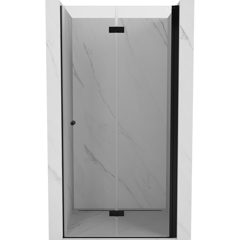 Mexen Mist-F drzwi prysznicowe składane prawe 80 cm, transparent, czarne - 8A6-080-000-70-00-P