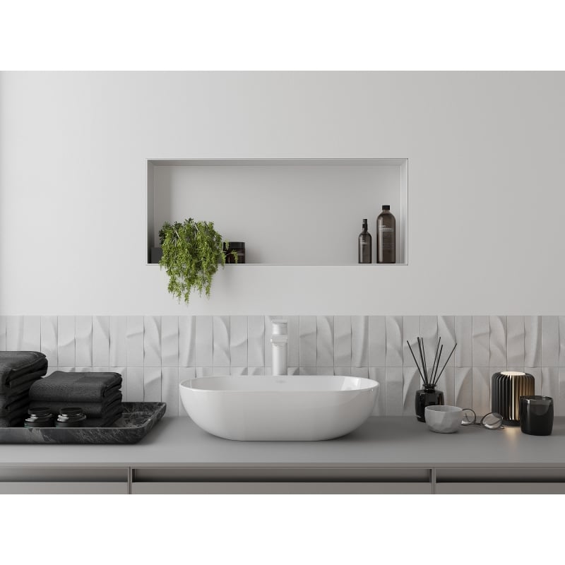 Mexen X-Wall-NR recessed shelf without flange 75 x 30 cm, white - 1921753010