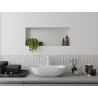 Mexen X-Wall-NR estante empotrado sin reborde 75 x 30 cm, blanco - 1921753010