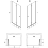 Mexen Mist-F porte de douche pliante droite 105 cm, transparent, noir - 8A6-105-000-70-00-P