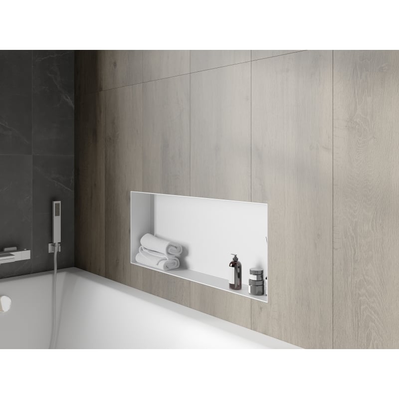 Mexen X-Wall-NR recessed shelf without flange 75 x 30 cm, white - 1921753010