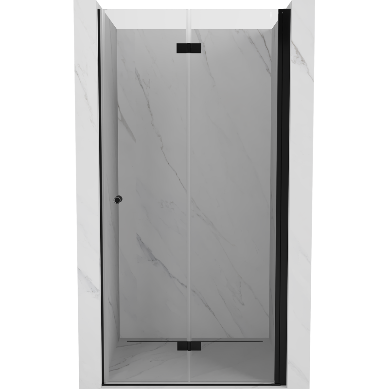 Mexen Mist-F inklapbare douchedeur rechts 105 cm, transparant, zwart - 8A6-105-000-70-00-P