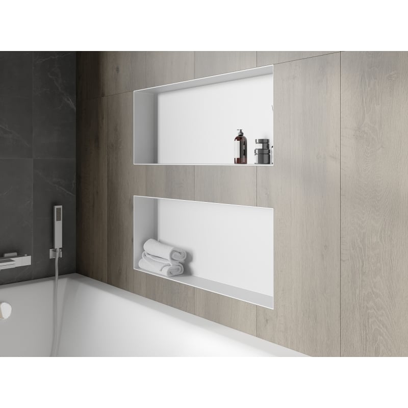 Mexen X-Wall-NR recessed shelf without flange 75 x 30 cm, white - 1921753010