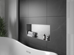 Mexen X-Wall-NR ugradbena polica bez prirubnice 75 x 30 cm, inox - 1911753010