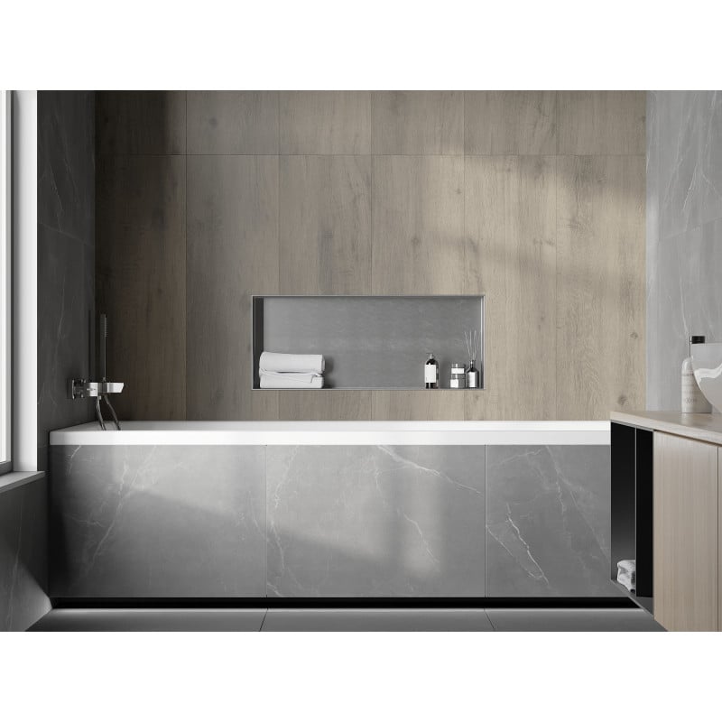 Mexen X-Wall-NR étagère encastrée sans rebord 75 x 30 cm, inox - 1911753010