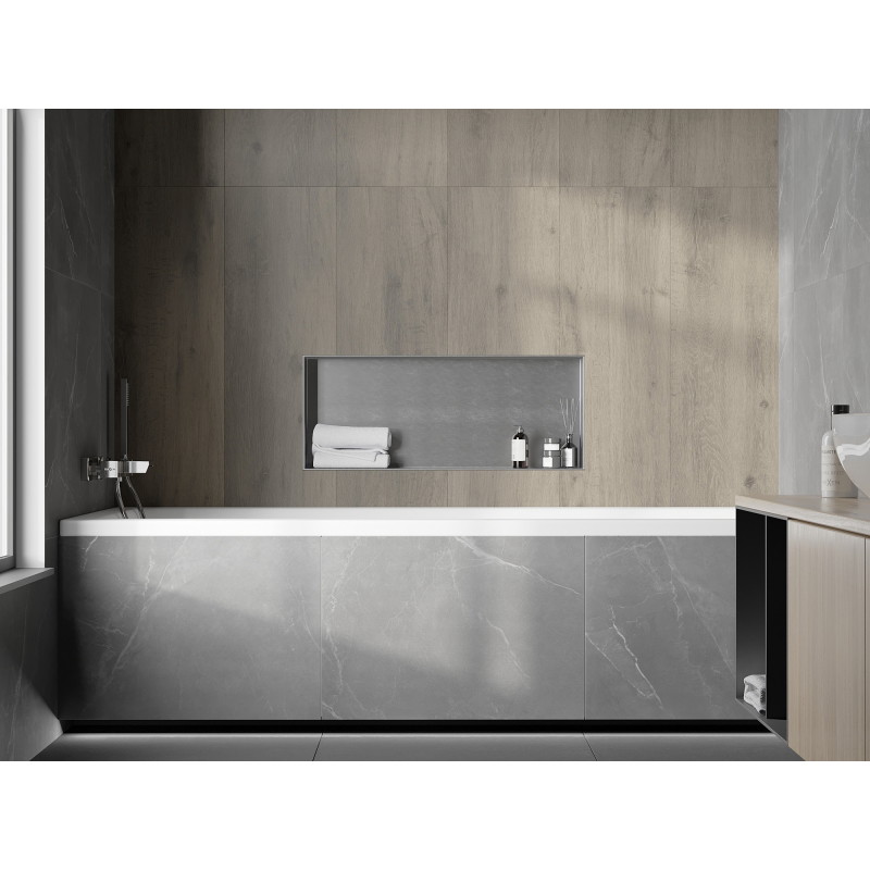 Mexen X-Wall-NR niširiiul ilma ääriseta 75 x 30 cm, inox - 1911753010