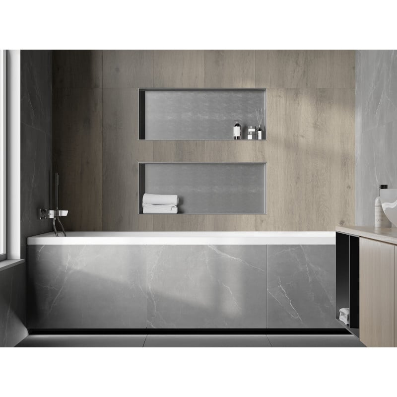 Mexen X-Wall-NR recessed shelf without flange 75 x 30 cm, inox - 1911753010