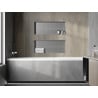 Mexen X-Wall-NR inbyggd hylla utan fläns 75 x 30 cm, inox - 1911753010
