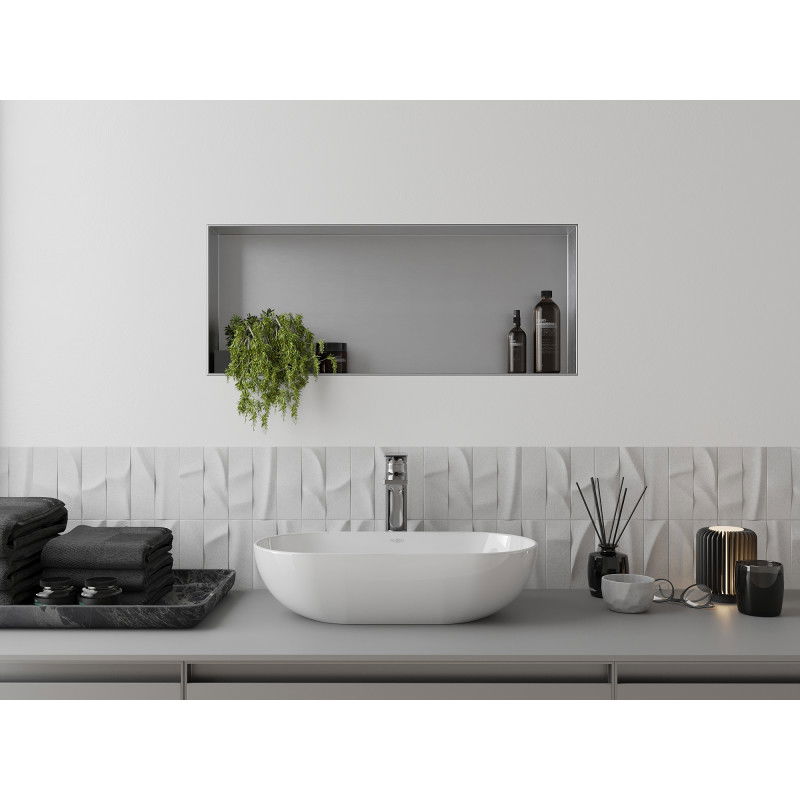 Mexen X-Wall-NR inbouwnis zonder flens 75 x 30 cm, inox - 1911753010