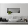 Mexen X-Wall-NR Nischenregal ohne Verkleidung 75 x 30 cm, Inox - 1911753010